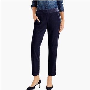 NWT JCrew Petite Easy Pull On Pants Velvet